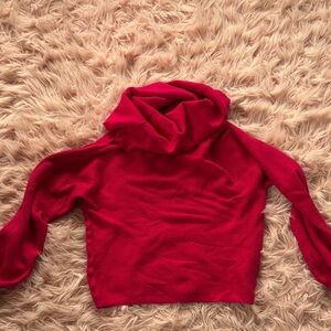 Hot Pink Turtleneck Sweater